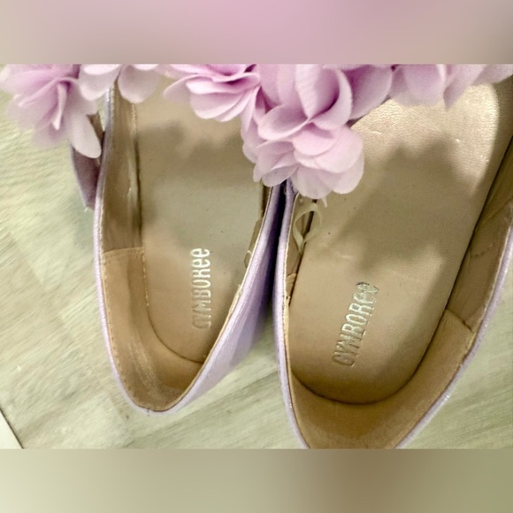 Gymboree Girls Floral Ballet Flats Lavender Fields flowers Purple sz 12 - Picture 4 of 7